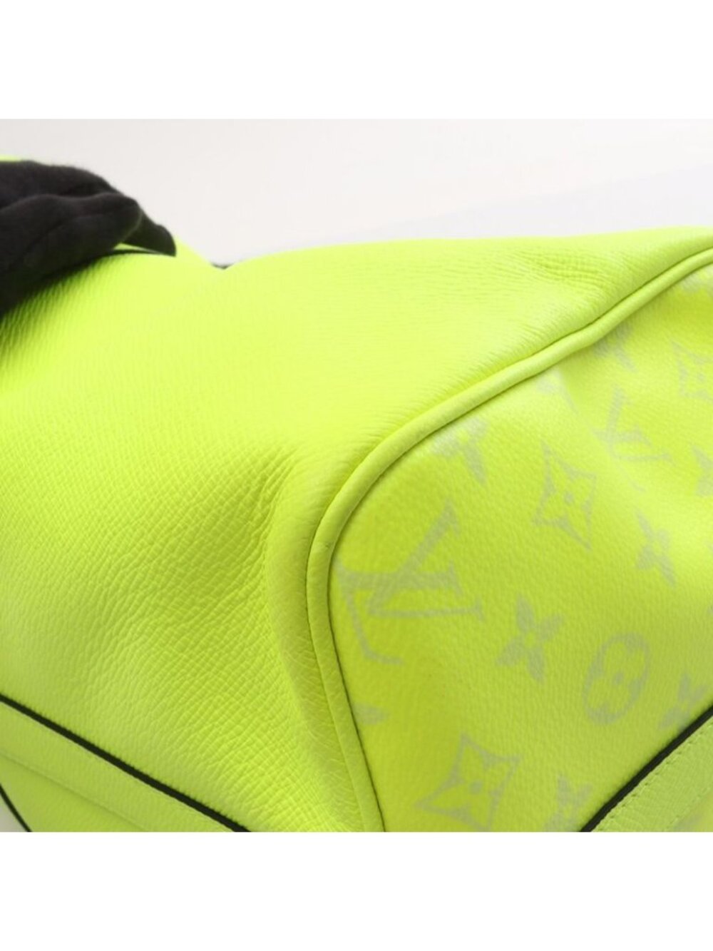 Louis Vuitton Boston Bag Keepall Bandouliere 50 Neon Yellow Leather Canvas - Picture 10 of 10